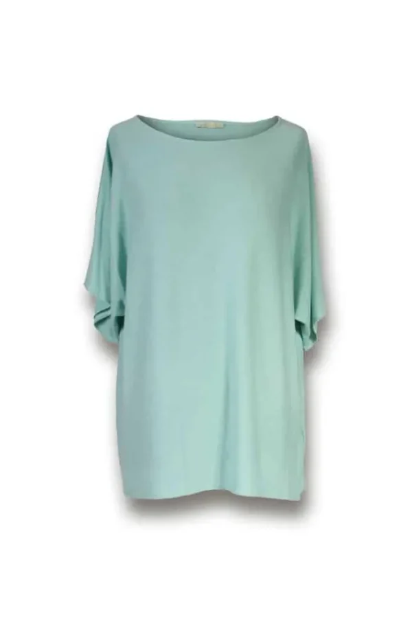 Lopezientos Jersey mujer amplio con manga cuadrada Parole Italy ⋆ Agua,Coral Clearance