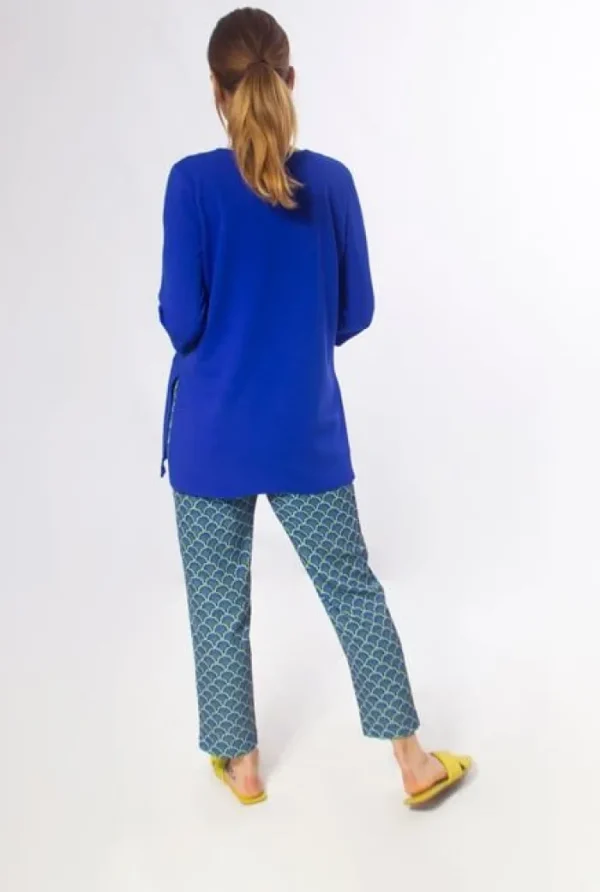 Lopezientos Top Cuello Pico ⋆ AzulTinta,Fucsia,Verde Fashion